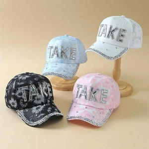 Nueva Gorra de Béisbol Colorida Pico Exterior Diamante Incrustada Informal Elegante Sombrero - Imagen 1 de 9