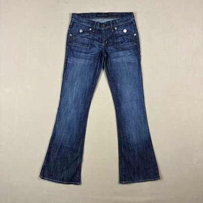 Pantalones de mezclilla para mujer Rock & Republic Scorpion Bootcut 28 AE lavado oscuro bolsillos con solapa Y2K Foto 1 de 4