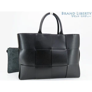 Bottega Veneta Maxi Intrecciato Arco Tote Handbag Bag with Pouch Used LIBR-0 - Picture 1 of 10