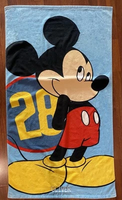 Disney Store Personalized OLIVER Mickey Mouse Beach Bath Towel Large 29"x54" - Image 1 of 3