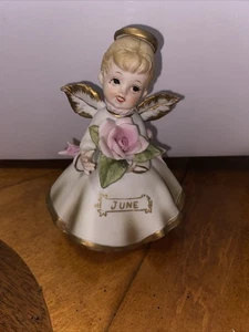 Figurine ange anniversaire juin vintage Lefton 63/243 top line importations - Photo 1/6