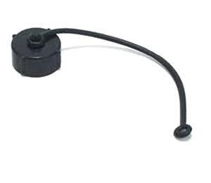 RV boat gray water plug cap garden hose female black plastic w strap VALTERRA - Picture 1 of 1