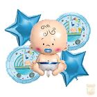 Balloons New Born Baby Foil Party Shower Boy Girl Decorations No Helium Needed