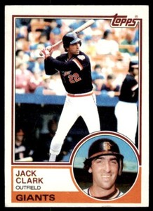 1983 Topps. Jack Clark . San Francisco Giants #210