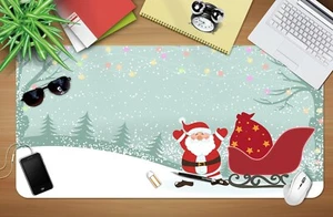 3D Snowman Ribbon G39 Christmas Non-slip Desk Mat Keyboard Pad An - Picture 1 of 6