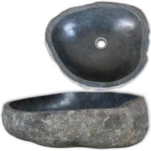 Basin River Stone Oval 14.6"-18.1" vidaXL - Picture 1 of 4