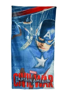 Marvel Captain America Beach Bath Towel 100% Cotton 140 x 70 cm CIVIL WAR - Picture 1 of 1