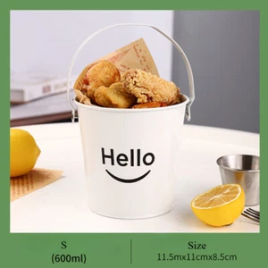 600ML1500ML Mini Edelstahl Pommes Eimer Bar Brathähnchen Snack Eimer Topf - Bild 1 von 19