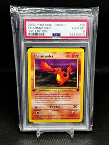 Pokemon Rocket Charmander 2000 primera edición #50 PSA 10 GEM MT - Imagen 1 de 4