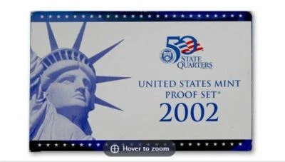 2002 United States Proof 10 Coin Complete Set. Complete with outer box and COA - Image 1 of 3