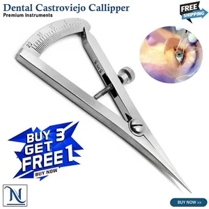 Pinza ortopédica Castroviejo 9/40 mm medición dental implante quirúrgico medidor CE - Imagen 1 de 3