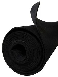 BLACK 45-48"W SpeakerBox Carpet Trunk Liner Custom Car Audio Polymat Backed Felt - Picture 1 of 6