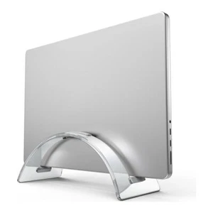 Vertical Laptop Holder Space-Saving Desktop Dock Invisible Laptop Stand - Afbeelding 1 van 5