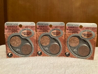 PHYSICIANS FORMULA Mineral Wear Sombra de Ojos Duo 2424 TERRA MINERALS Lote de 3 NUEVO Foto 1 de 2