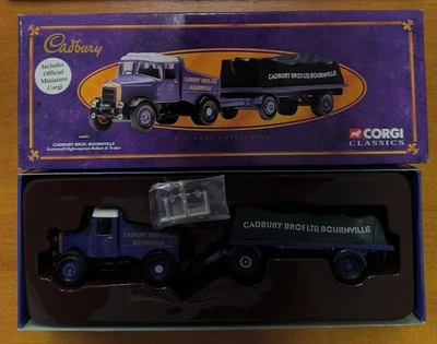 1:50 CORGI N° 16002 " SCAMMELL HIGHWAYMANN BALLAST & TRAILER  " CADBURY... - Photo 1/2