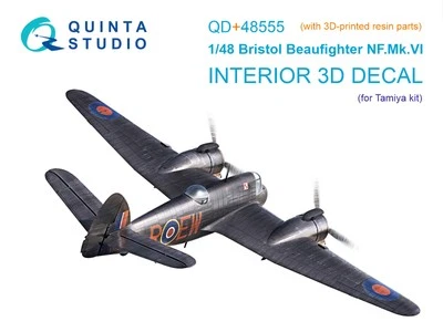 Quinta Studio 1/48 Bristol Beaufighter NF.Mk.VI 3D-Interior (Tamiya) + parti 3D - Immagine 1 di 4