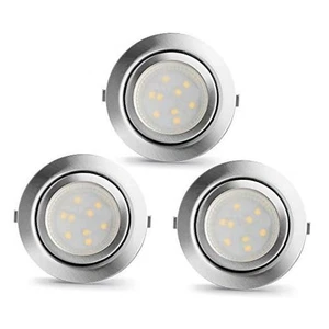 LED Puck Lights Wired Recessed Under Cabinet Lighting 3pcs x warm white - Picture 1 of 7