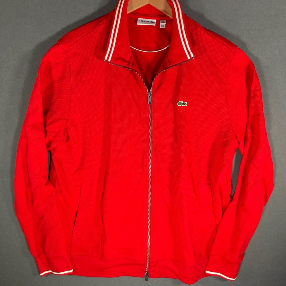 Ripley Ropa Original Poleron Lacoste Rojo Las Mejores Ofertas En