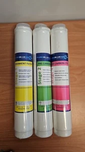 New Pure Blue H2O 3PC Reverse Osmosis System Replacement Filters Stages 1, 2 & 4 - Picture 1 of 4