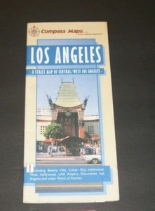 LOS ANGELES STREET MAP Compass Maps Paper Folded Map NEW - Picture 1 of 1