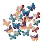 20x Mixed Color Butterfly Charms Pendant Supplies Findings Craft Oil Drop for