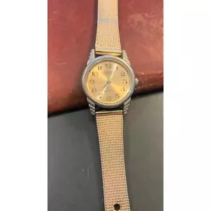 Regent Quartz Gold Tone Watch with Mesh Band - Picture 1 of 3