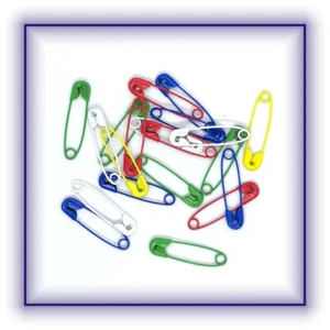 Sicherheitsnadel 20 Stück bunt 25 mm mini basteln - Bild 1 von 1