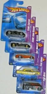 Hot Wheels 5 Car Bundle, Pop Offs Design, Exotics, Ford Racing, Taxi Rods NIB - Picture 1 of 12