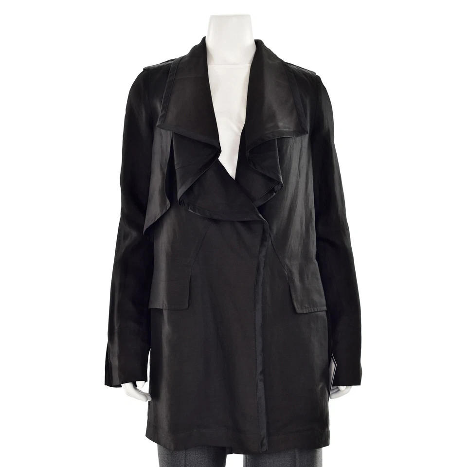 Givenchy Long Black Open Front Duster Jacket sz S - Made in Italy - Image 1 of 4