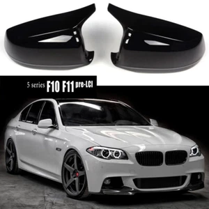 For BMW F10 Pre-LCI 2010 2011 2012 2013 Gloss Black LH+RH Side Mirror Cover Caps - Bild 1 von 7
