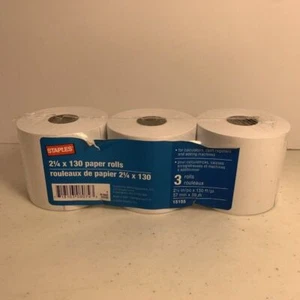 Rollos de papel para máquina de registro y adición de grapas 3 rollos 2 1/4" X 130 pies - Imagen 1 de 5