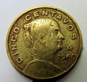 Mexico: 5 Centavos 1960 - Imagen 1 de 2