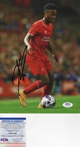 FOTO FIRMADA EN ACCIÓN RAHEEM STERLING LIVERPOOL, MAN CITY E INGLAND PSA - Imagen 1 de 1