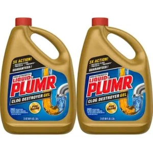 Liquid Plumr Pro Clog Destroyer Gel Drain Cleaner with Pipeguard (2-Pack) 160oz. - Picture 1 of 9