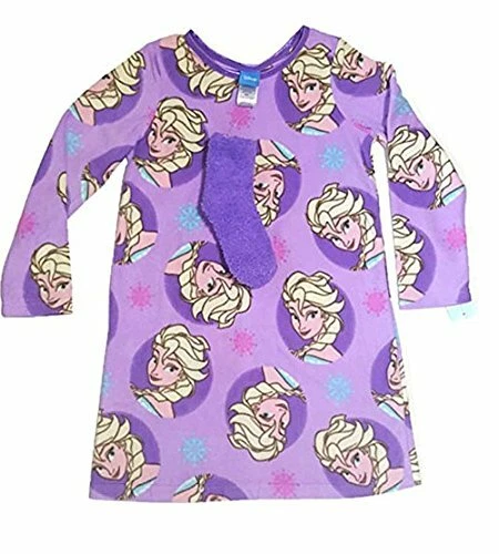 Frozen Elsa Purple Plush Microfleece Nightgown with Fleece Socks - Image 1 of 1