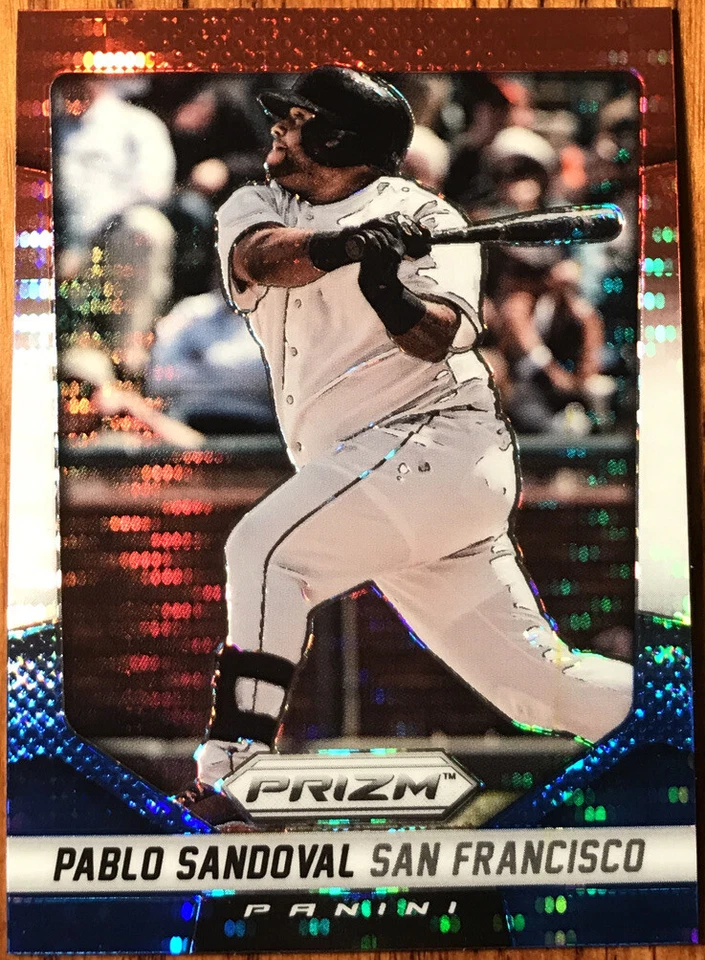 Pulsar Panini Prizm Prizms 2014 rojo blanco y azul Pablo Sandoval #143 Foto 1 de 2