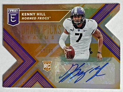 Kenny Hill 2018 Panini Elite Draft Status Orange Die-Cut RC AUTO TCU #'d /10 - Image 1 of 2