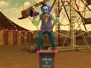 Carnival Barker Animated Prop Halloween Clown Animatronic Circus Carnival 6ft - Picture 1 of 7