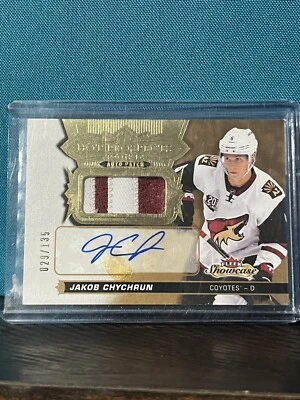 2016 Fleer Showcase Hot Prospects Autos Jakob Chychrun RPA Rookie Patch Auto RC - Image 1 of 2