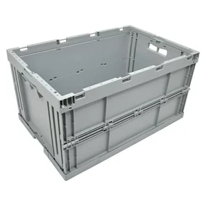 KLAPPBOX 59 Liter, stabile Klappbox, Made in Germany, 60x40x32cm, helles grau - Bild 1 von 2