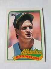 1989 Topps Bob Welch Baseball Card #605 Oakland A’s Mint Athletics MLB Pitcher