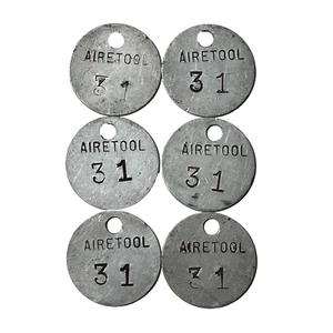 Airetool Metall ID Tag Werkzeug Check Tag Vintage Metall 1,25" Tag MENGE 6 - Bild 1 von 2
