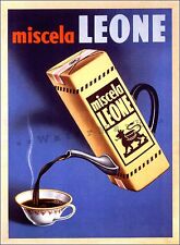 Caffe Miscela Leone 1950 Italian Coffee Advertisement Vintage Poster Print