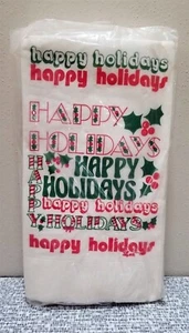 Vintage 15 Ct Contempo Papier GÄSTEHANDTÜCHER GESICHTSTÜCHER Happy Holidays Neu aus altem Lagerbestand - Bild 1 von 6
