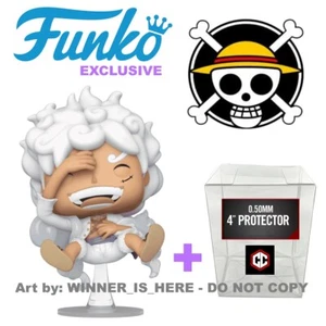 Funko POP One Piece Luffy Gear 5 #1621 GameStop Exclusive +0.5mm Soft Protector - Picture 1 of 2