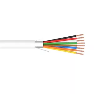 500' 22 AWG 8 Conductor Shielded Plenum Security Alarm Cable CMP White 300V - Picture 1 of 1