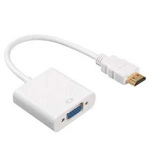 HDMI zu VGA Adapter Stecker Konverter 1080p Video Kabel für Laptop PC Weiß - Bild 1 von 2