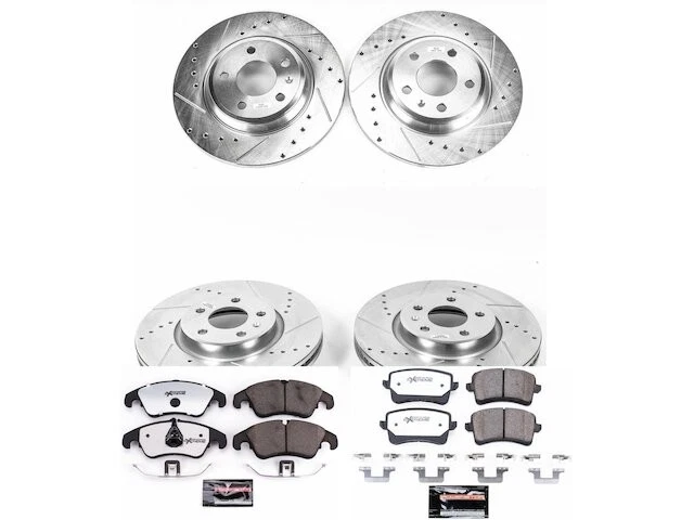 Kit de pastillas de freno y rotor delanteras y traseras para Audi A4 2013 2014 GT493SQ 2012-2016 Foto 1 de 1