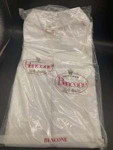 Vintage 1969 Bencone White Uniform Shirt Pocket New Old Stock Short Sleeve Top - Picture 1 of 5