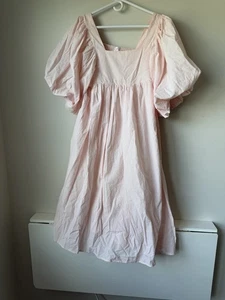 Vestido Anthropologie Mable Manga Abullonada Babydoll Forrado Mujer Talla S Rosa A Rayas - Imagen 1 de 6